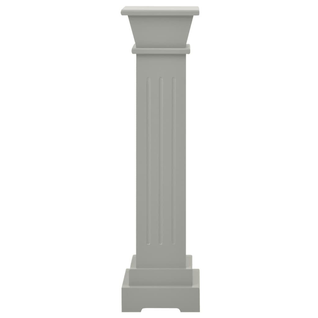 vidaXL Blumenständer Klassischer Säulen-Pflanzenständer Grau 17x17x66 cm MDF (1 St)