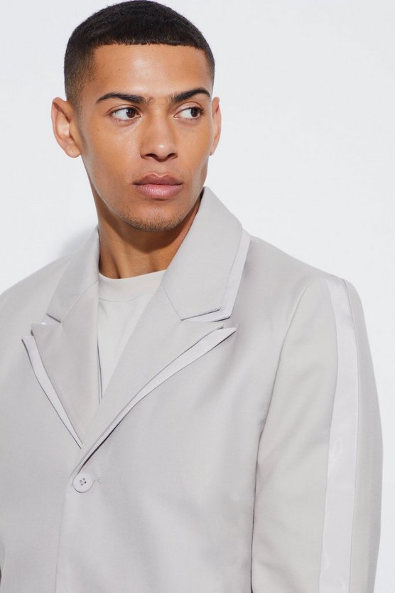 Einreihiger Blazer mit hohem Bund