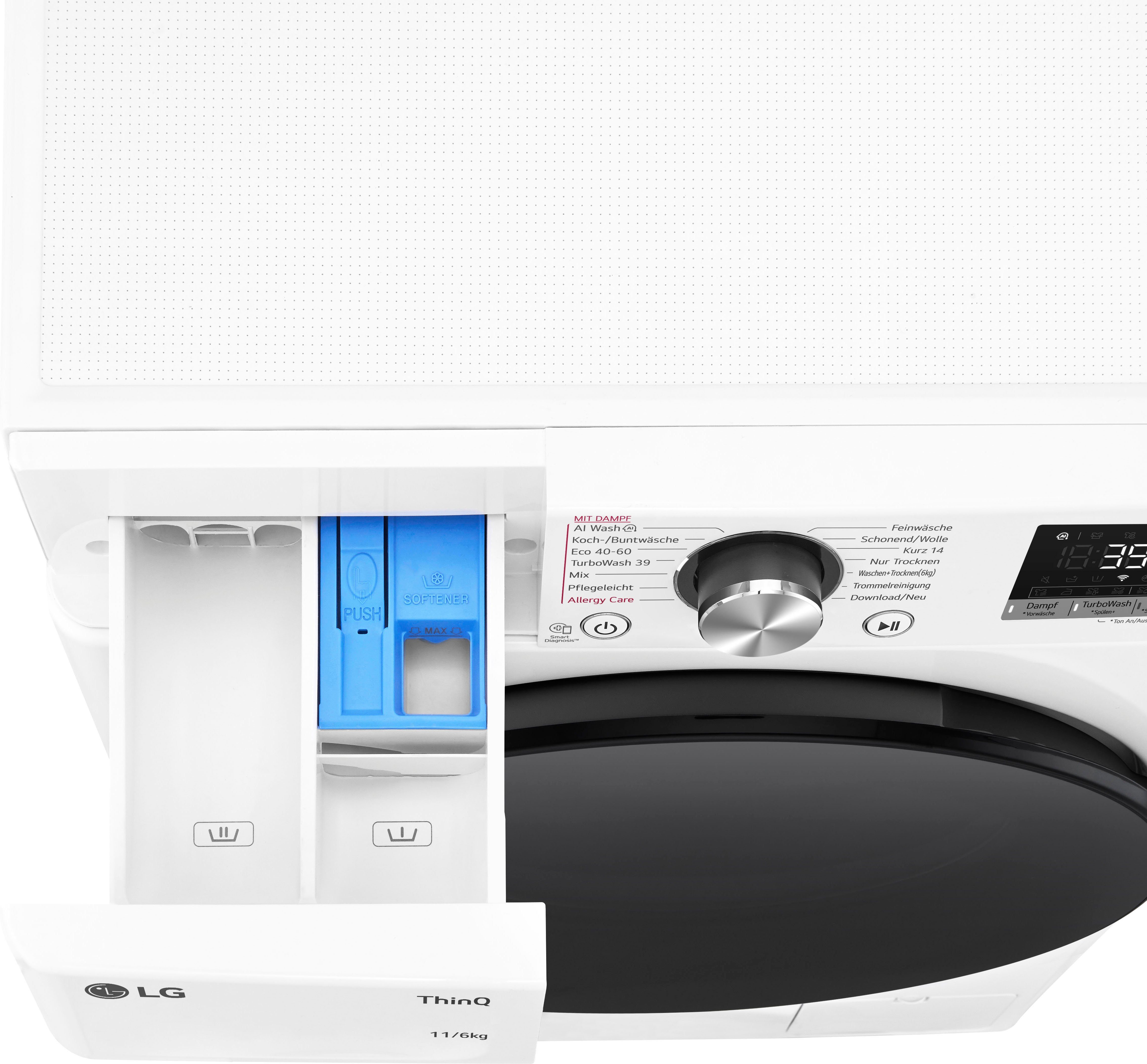 LG Waschtrockner Serie 7 W4WR70E6Y, 11 kg, 6 kg, 1400 U/min