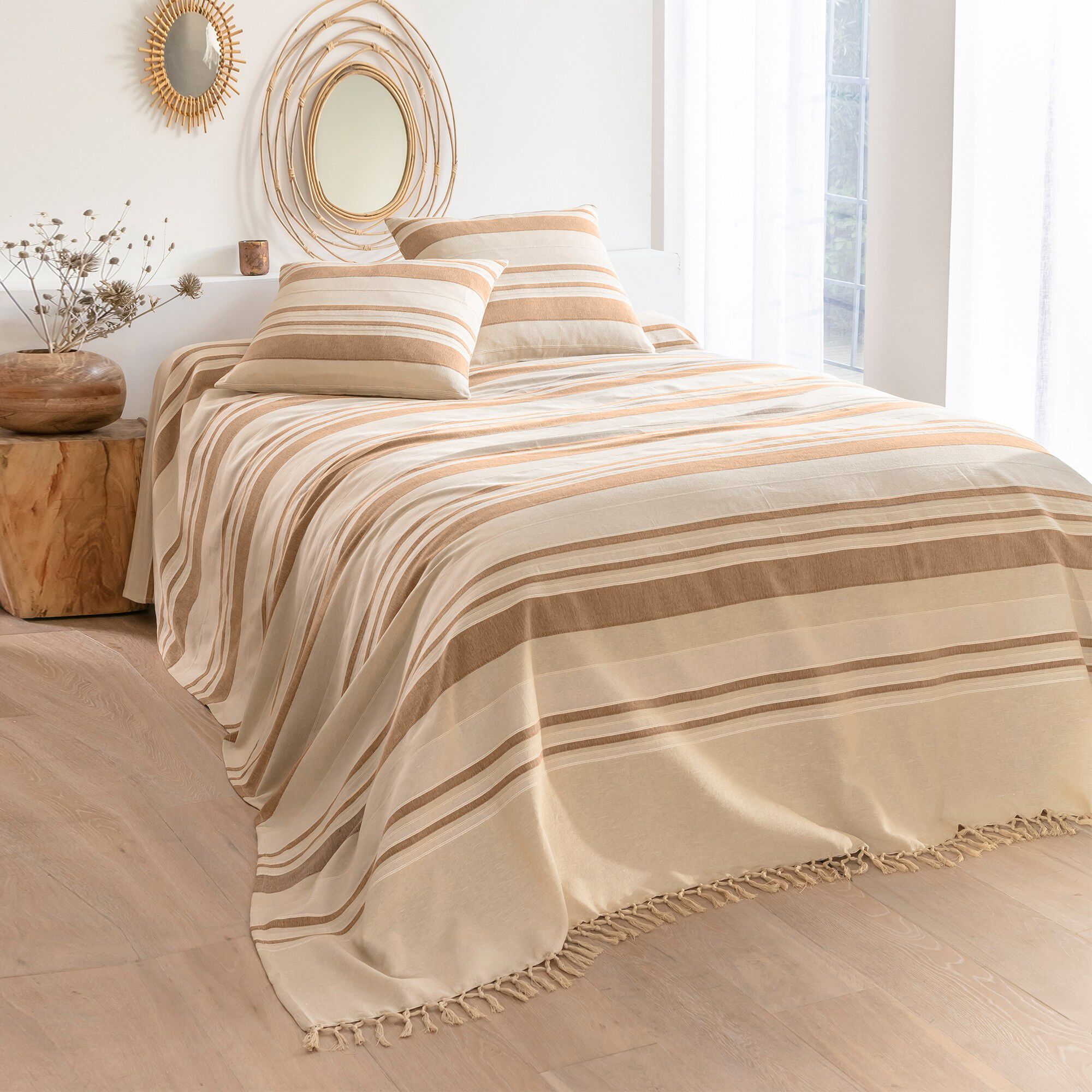 Plaid jeté multicolore coton tissage artisanal