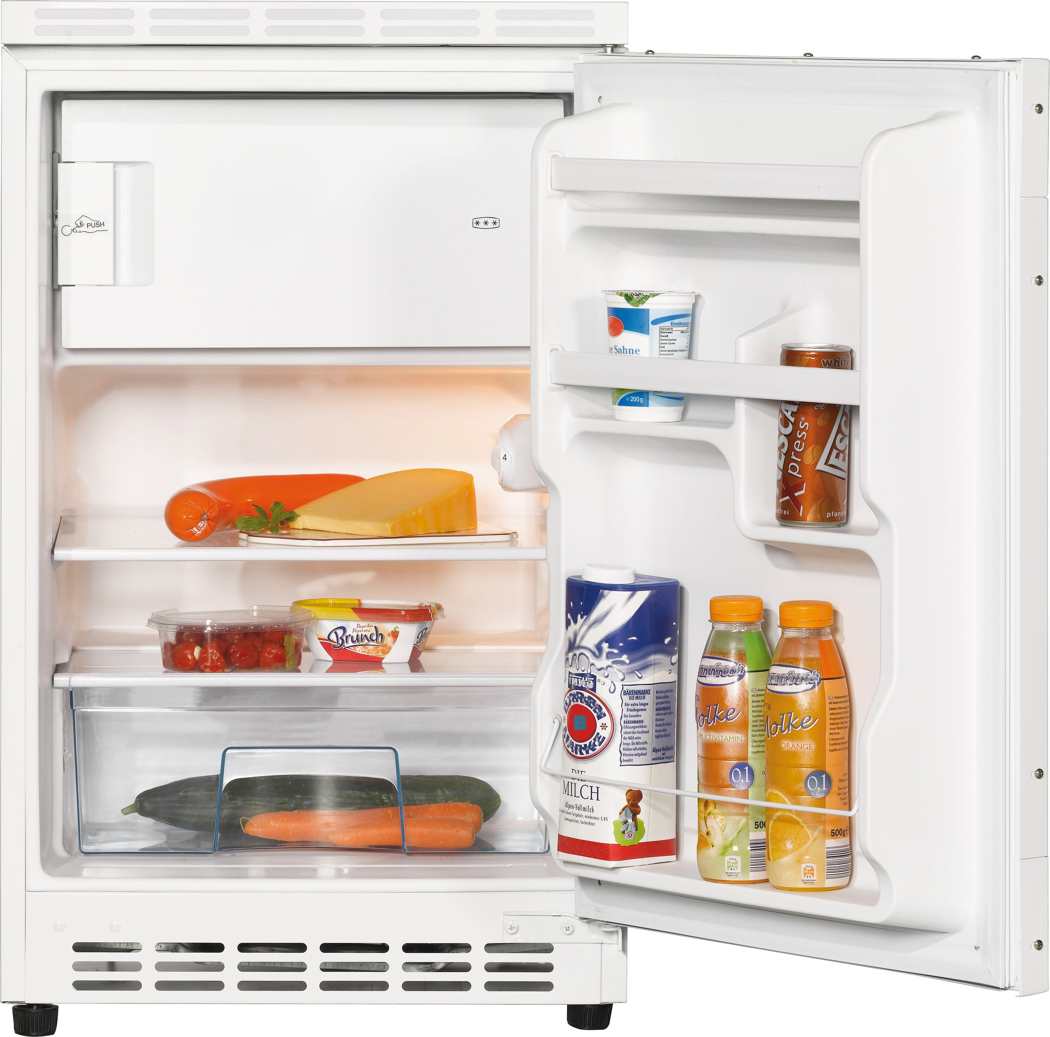 Amica Einbaukühlschrank UKS 16147, 81,5 cm hoch, 49,5 cm breit, dekorfähig + unterbaufähig