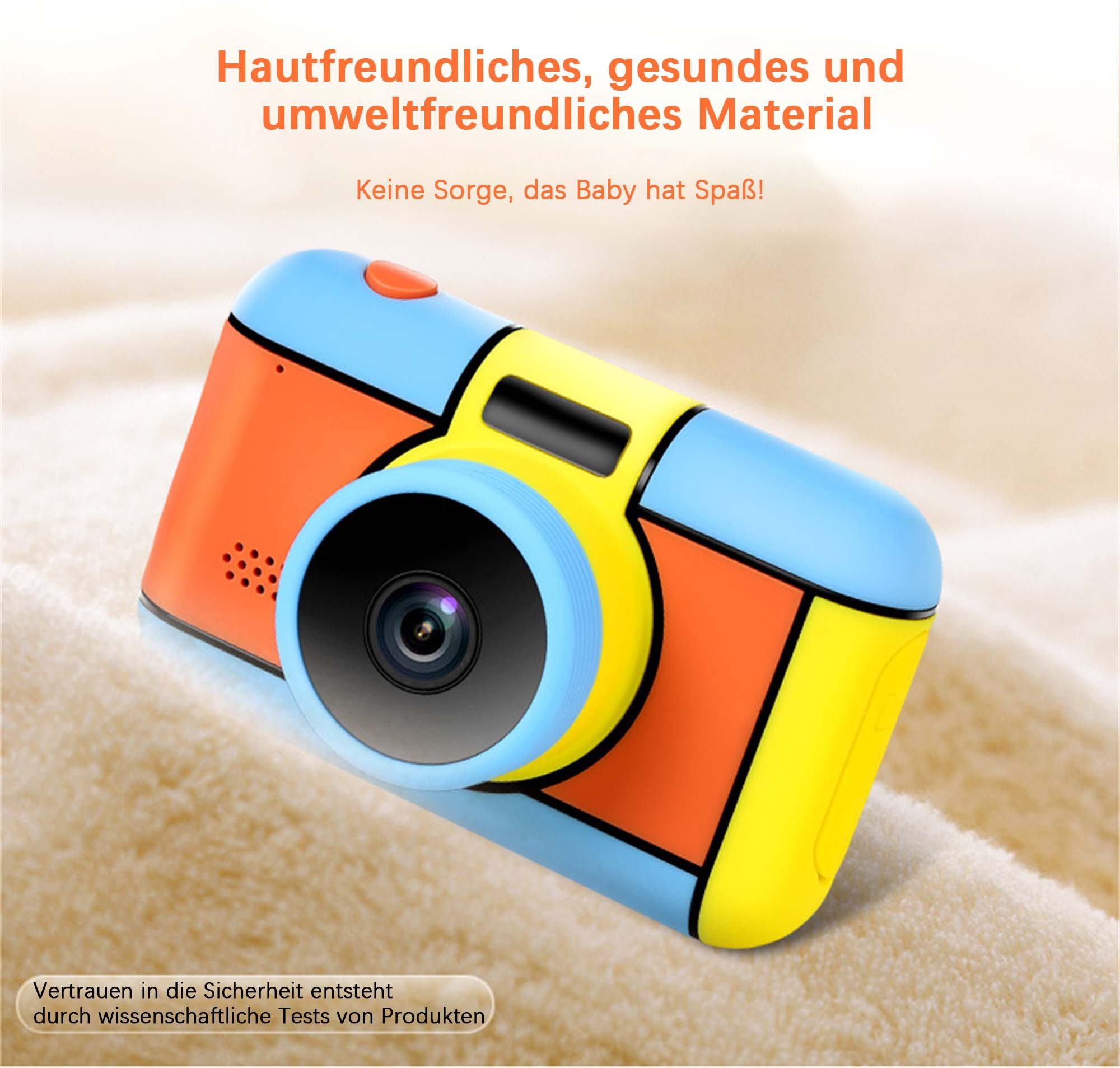 Yoyaxi Kinderleicht-Serie01 Sofortbildkamera (Duale Kameras vorne und hinten, Bequemer für Selfies, 2,4 Zoll LCD Bluetooth und Silikonmaterialien, Einfach zu tragen, Bestes Geschenk für Kinder)