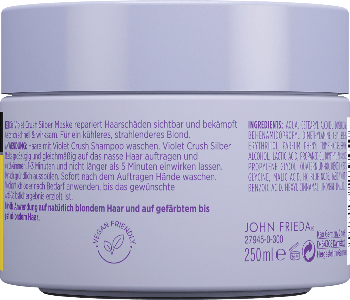 Haarmaske Violet Crush für blondes Haar, 250 ml