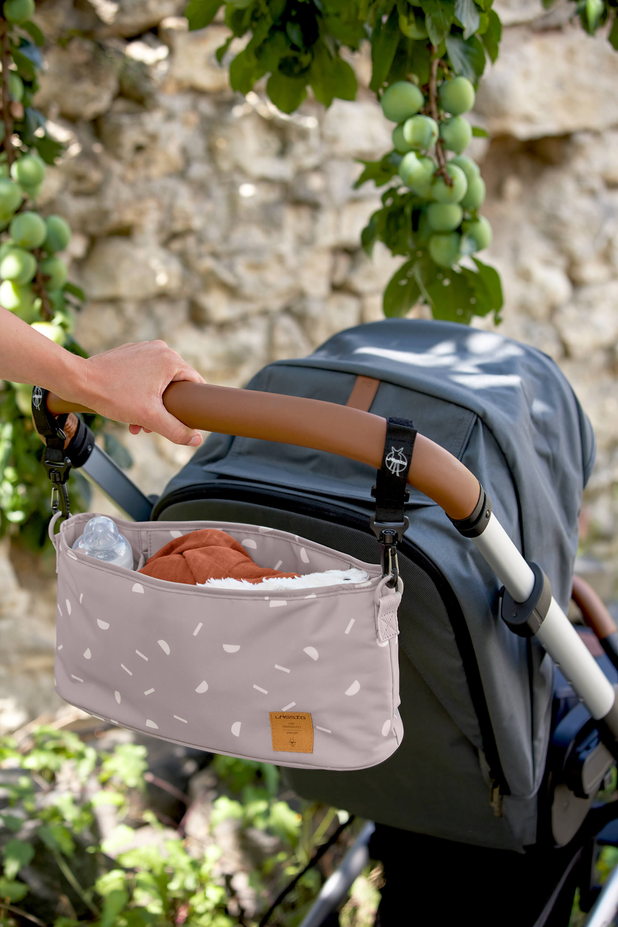 Kinderwagen Organizer - Blocks Taupe, Grau