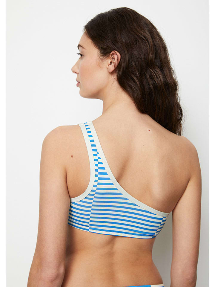 Marc O´Polo Bikini-Oberteil in Blau/ Weiß günstig kaufen