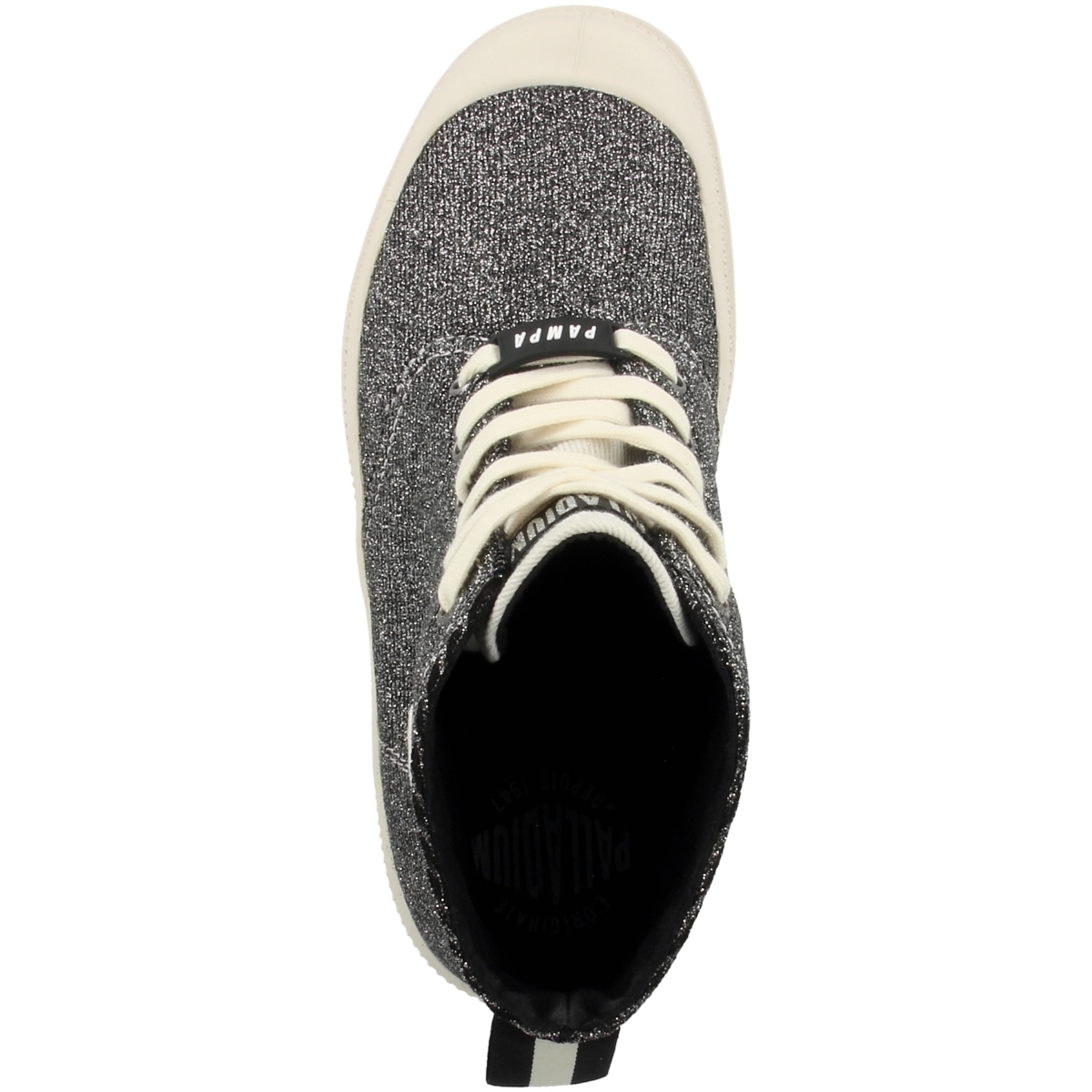 Palladium Pampa Avenue High Glit Schnürboots grau