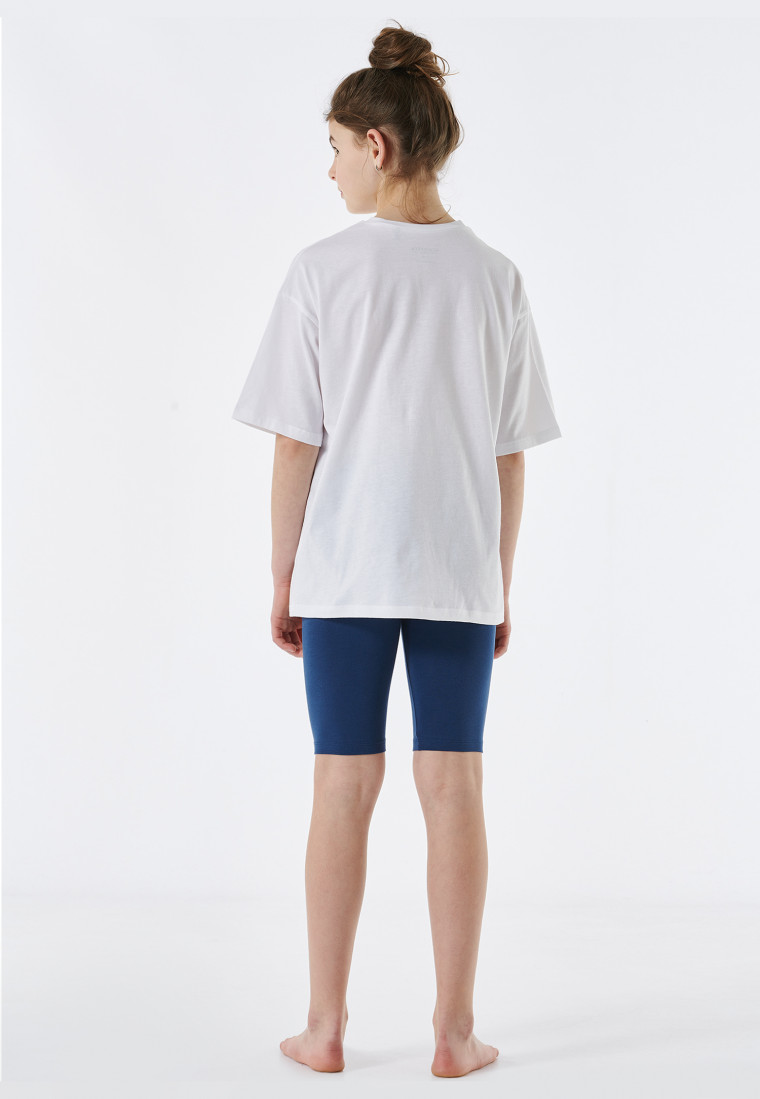 Schlafanzug kurz Organic Cotton College Maus weiß - Nightwear