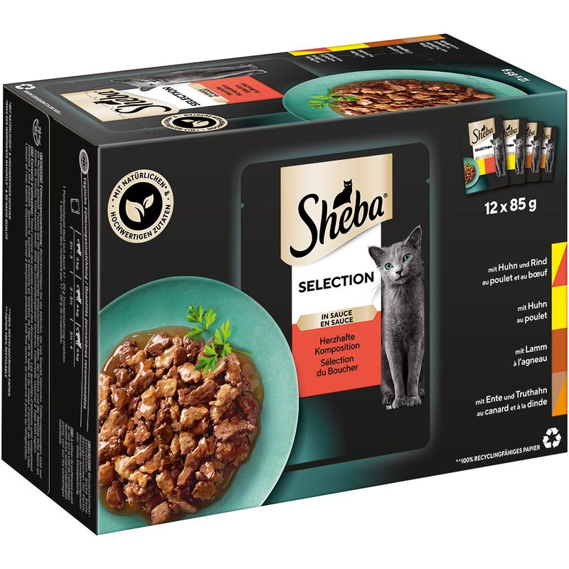 Sparpaket Sheba Varietäten Frischebeutel 96 x 85 g