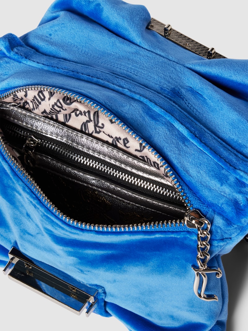 Handtasche mit Label-Detail Modell 'DAHLIA' in blau