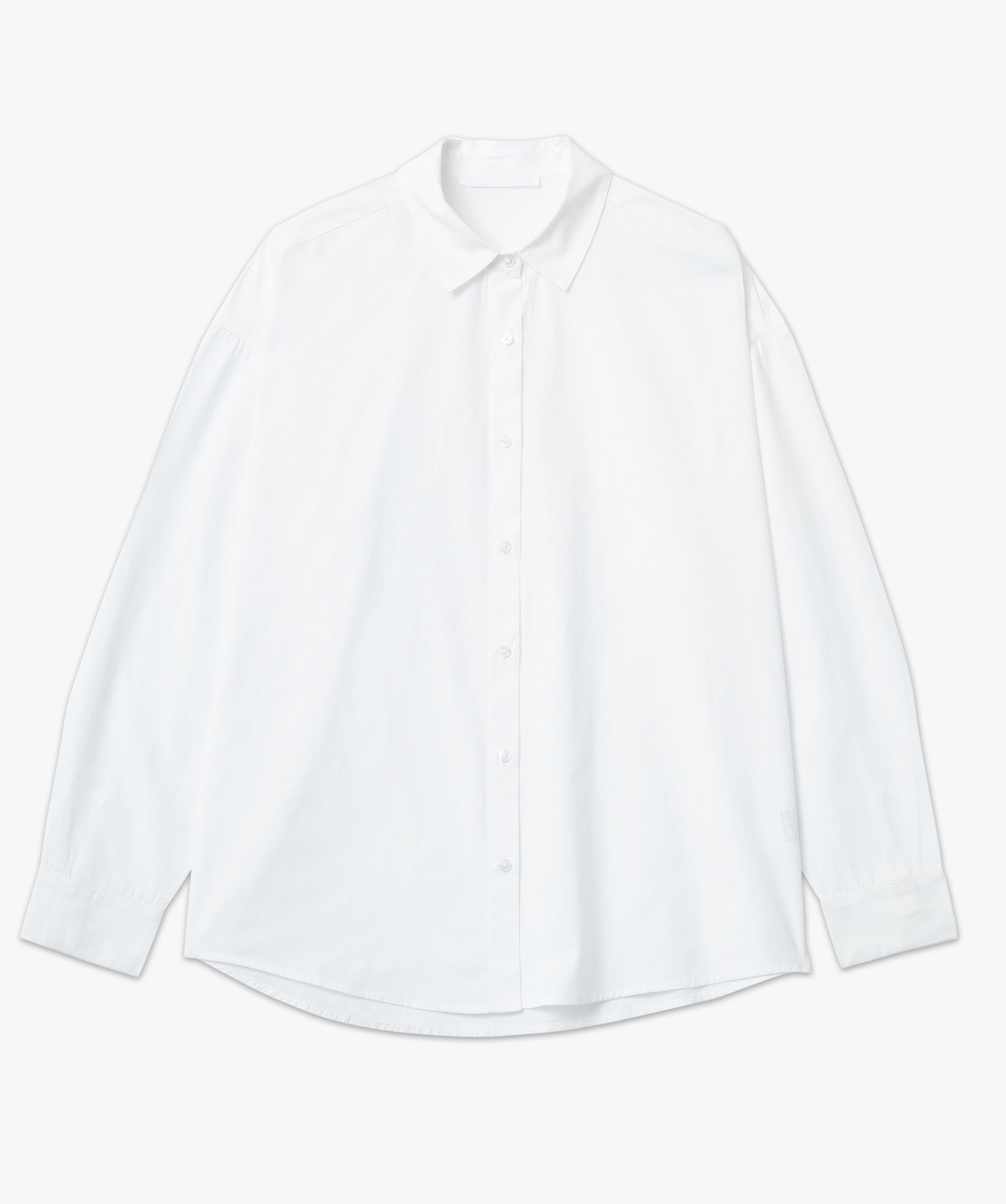 Chemise à manches longues coupe oversize femme blanc | GEMO