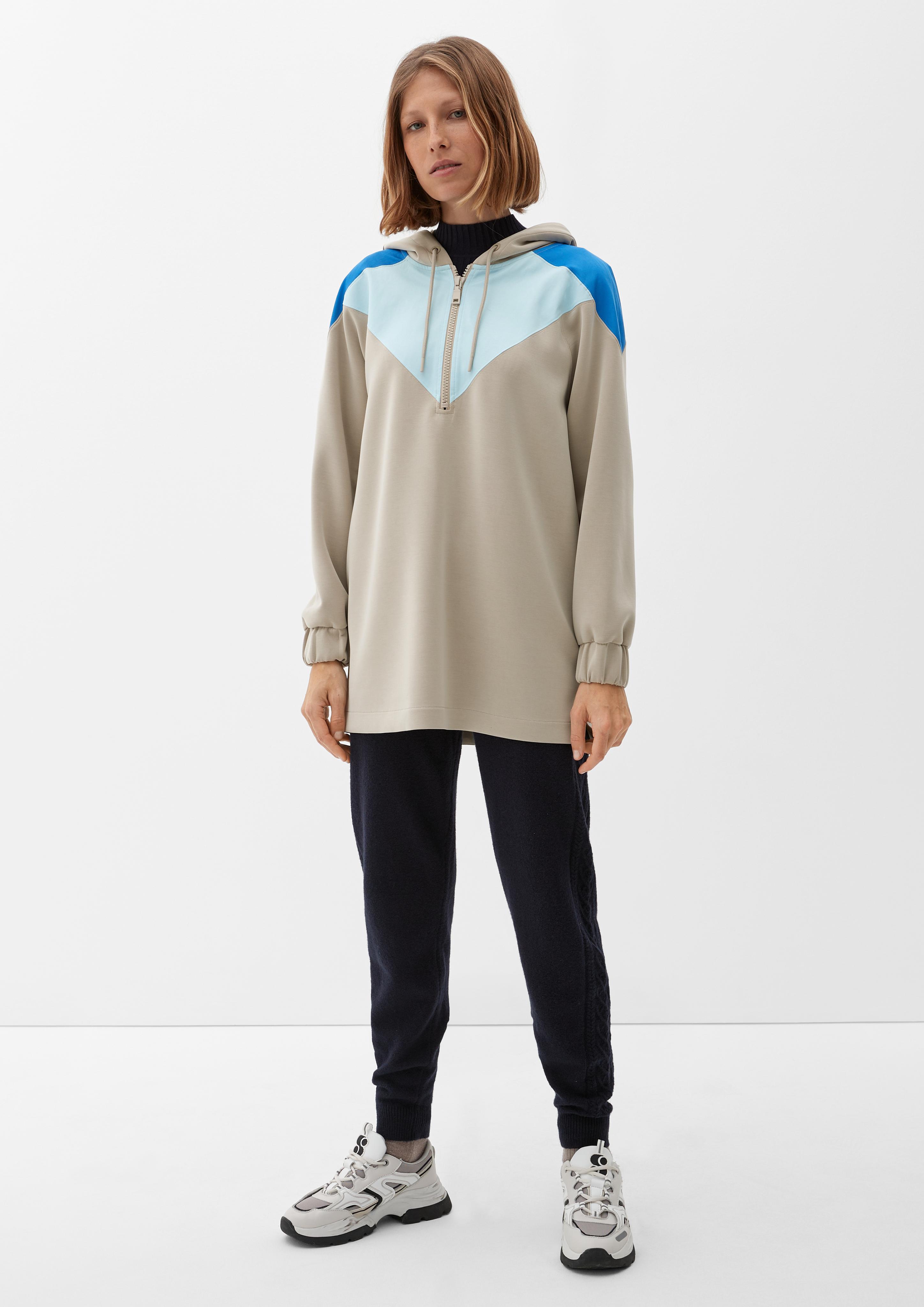 Hoodie in Colour-Blocking-Optik  2126222-8095