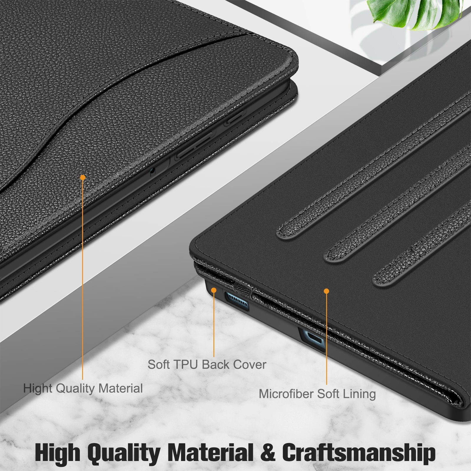 Fintie Tablet-Hülle Hülle für Samsung Galaxy Tab S6 Lite 10.4 2022/2020 SM-P610/P613/P615/P619, Soft TPU Rückseite Gehäuse Schutzhülle mit S Pen Halter und Dokumentschlitze