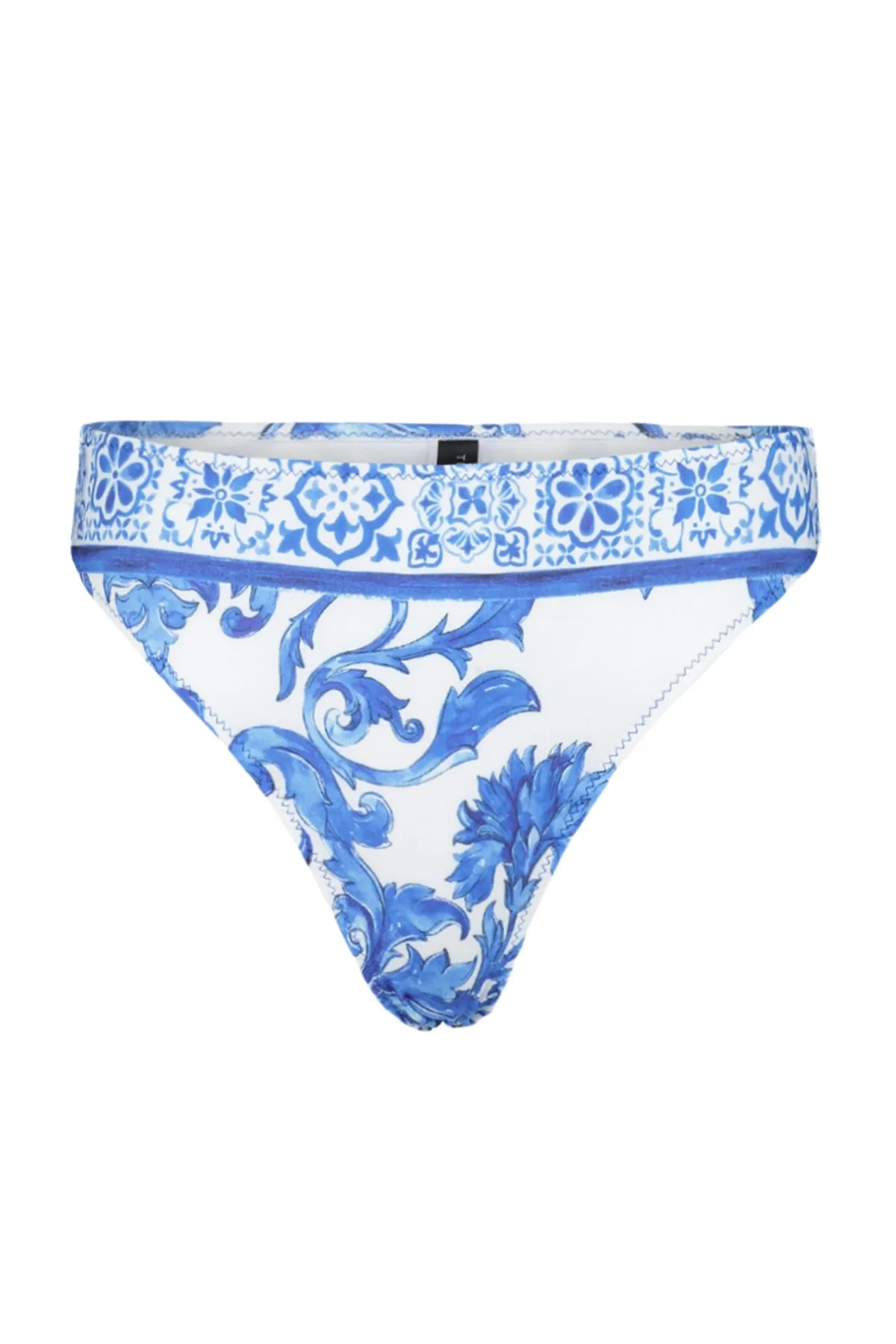 Trendyol Collection  Bikinihose mit hoher Taille und hohem Beinausschnitt und Fliesenmuster TBESS23BA00189