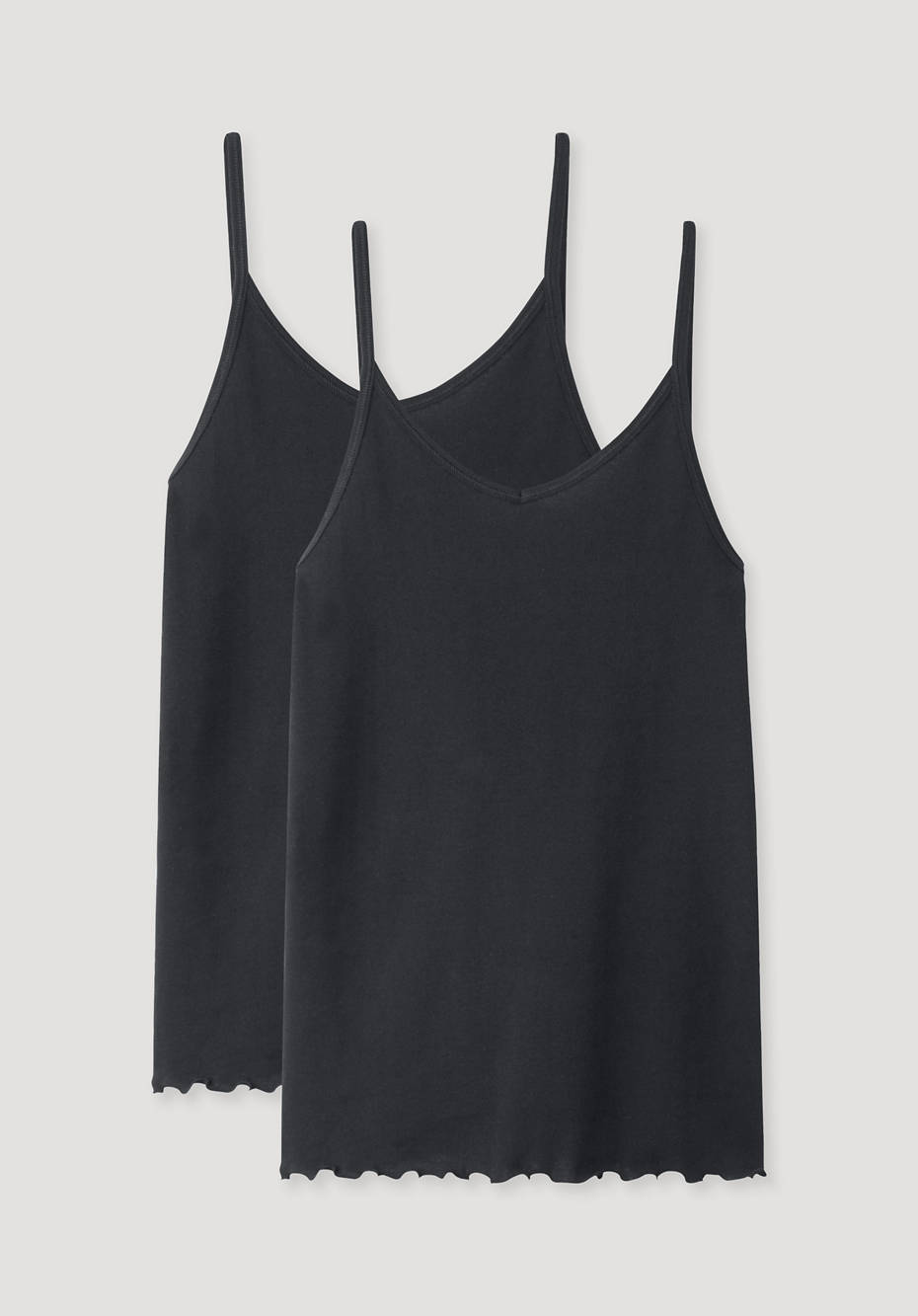 Spaghetti-Top mit V-Neck im 2-er Pack