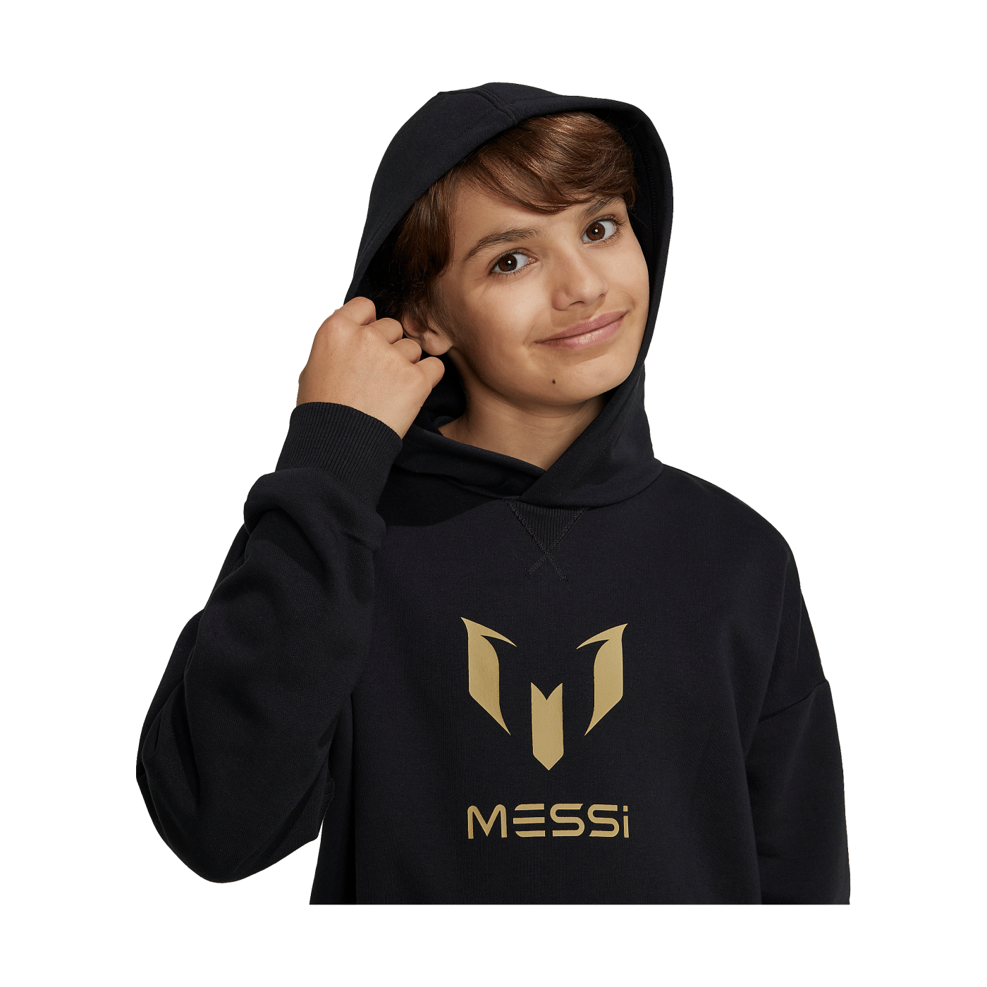 adidas Messi HD Y Hoody Kids Schwarz