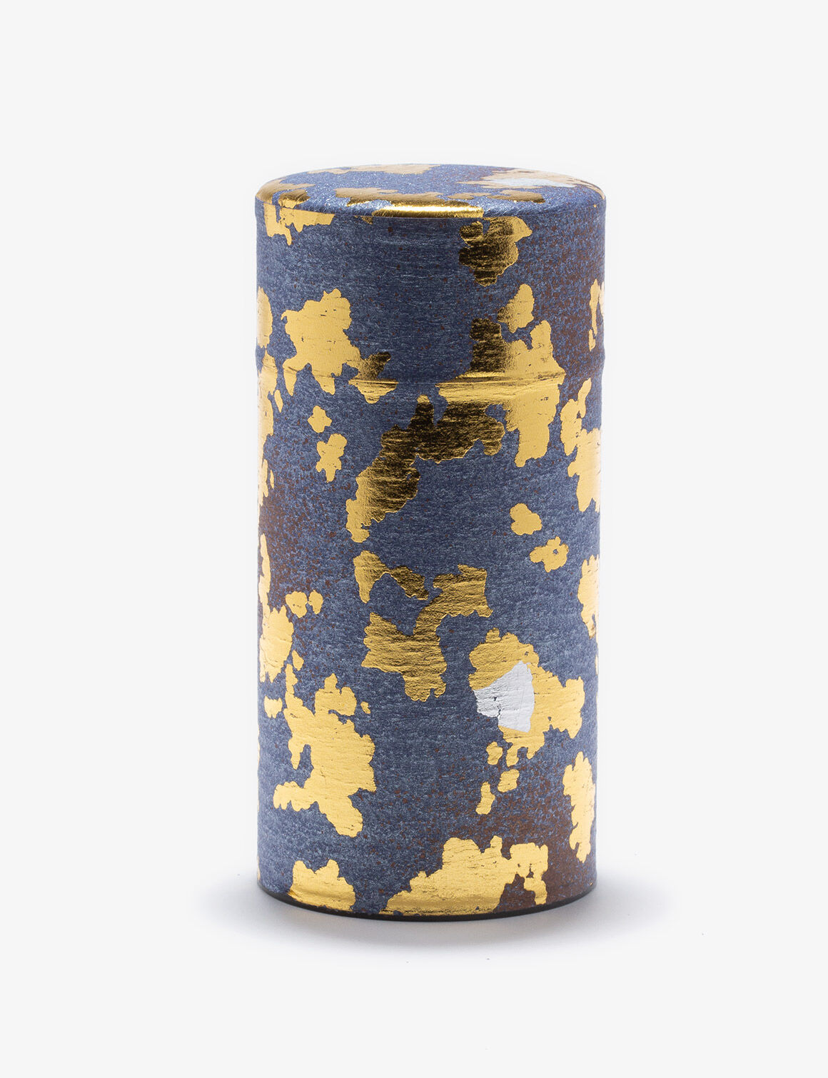 KOMPEKI  boîte à thé papier washi bleu et or 150G