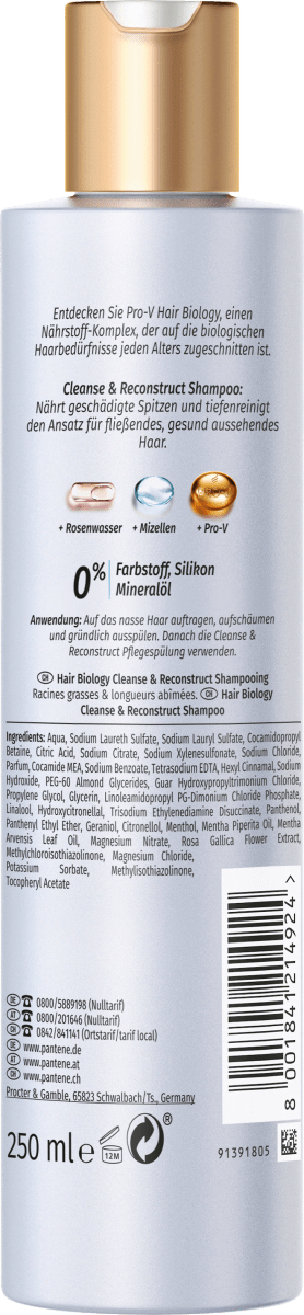 Shampoo Cleanse & Reconstruct, 250 ml