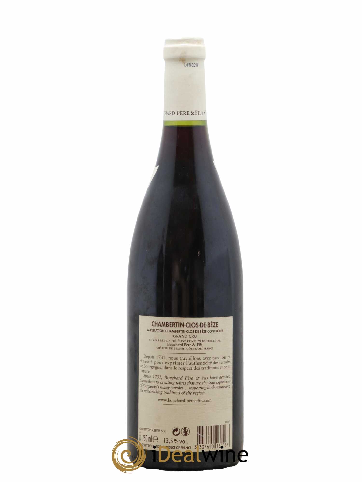 Chambertin Clos de Bèze Grand Cru Bouchard Père & Fils  2007 - Lot de 1 Bouteille