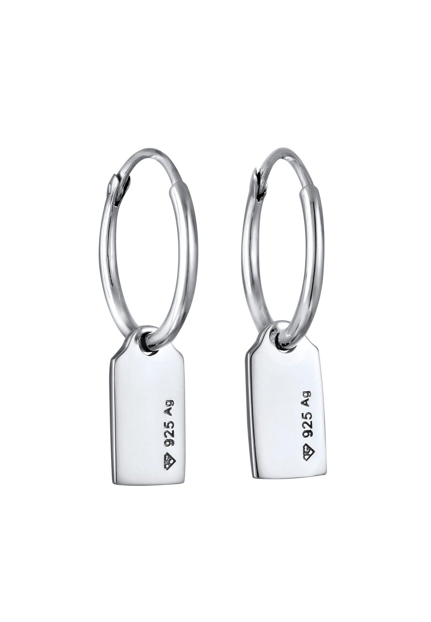 Orecchini pendenti da donna Elli Elli Creole, Selflove, in argento sterling 925