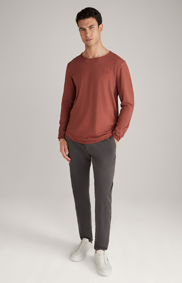 Longsleeve Carlos in Rostrot meliert