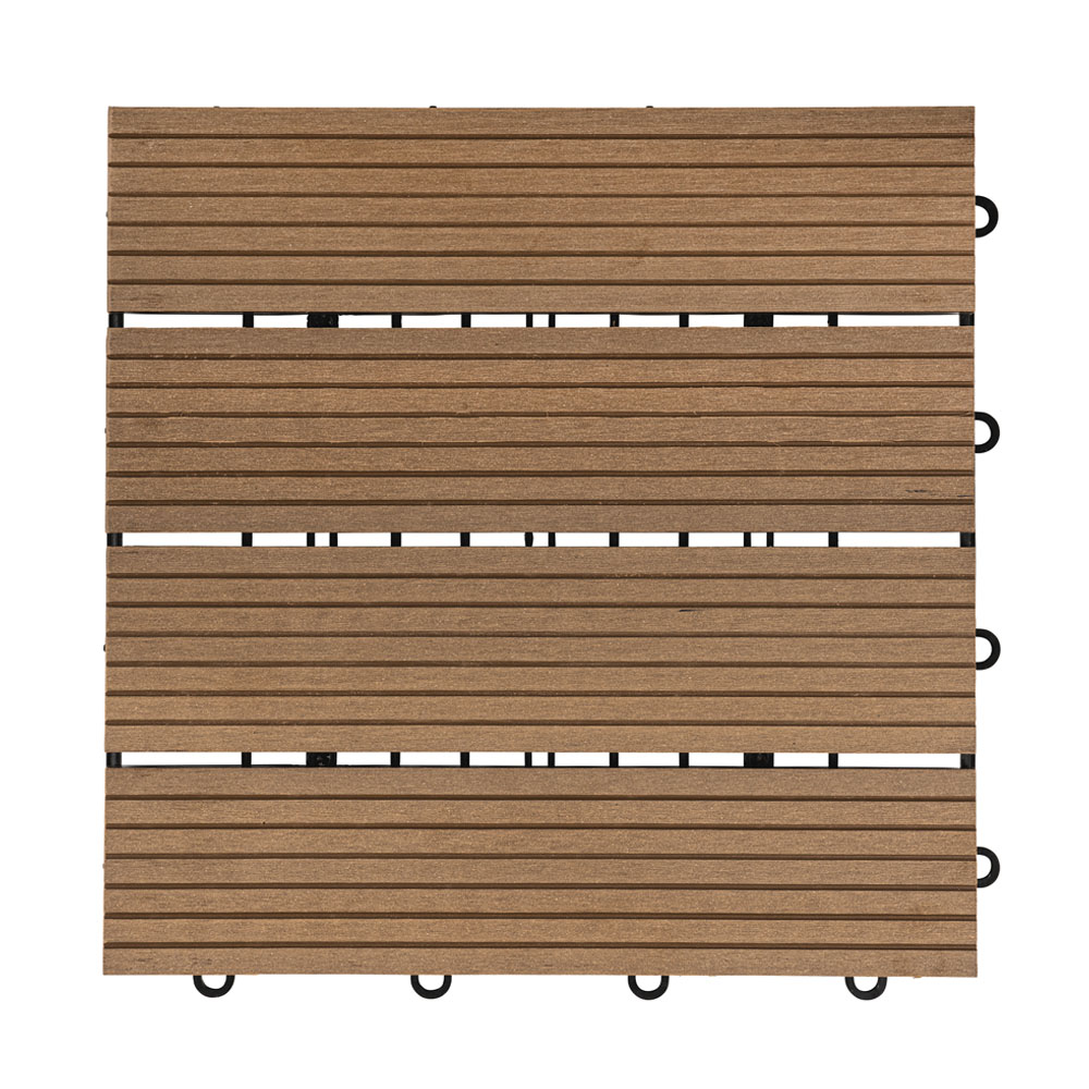 Home Deluxe WPC Holzfliesen BAVARO Teak 3 m²