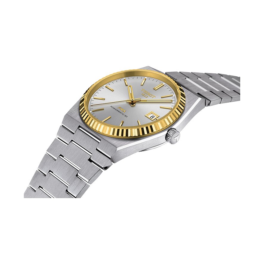 Tissot Herrenuhr PRX Powermatic 80 Stahl & 18K Goldlünette
