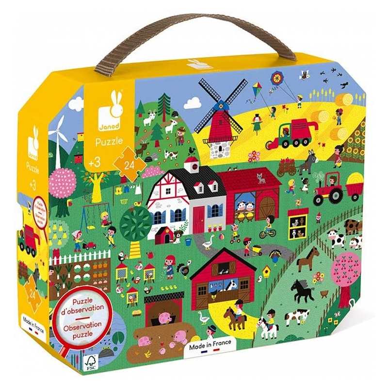 Puzzle d'observation la ferme 24 pièces