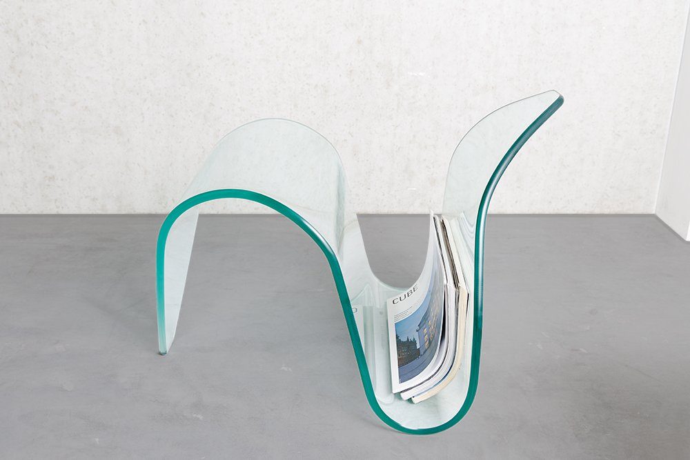 riess-ambiente Zeitungsständer FANTOME 62cm transparent (Einzelartikel, 1 St), Wohnzimmer · Glas · Modern Design