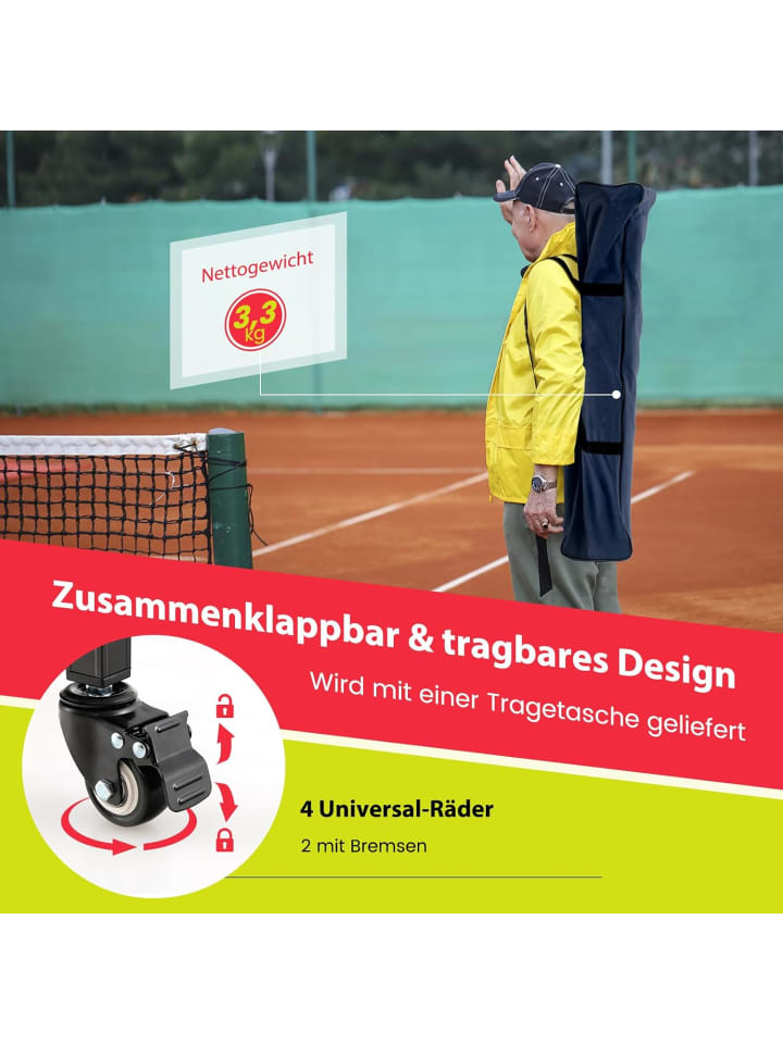 COSTWAY Tennisballwagen in Rot günstig kaufen onesize