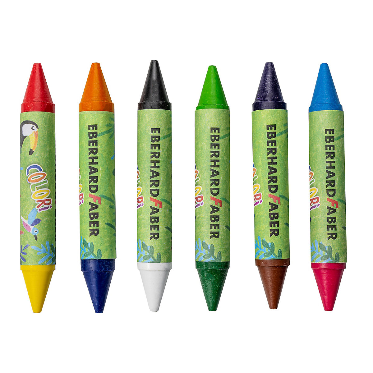 Doppel-Wachsmalstifte COLORI DUO, 6 Stifte - 12 Farben