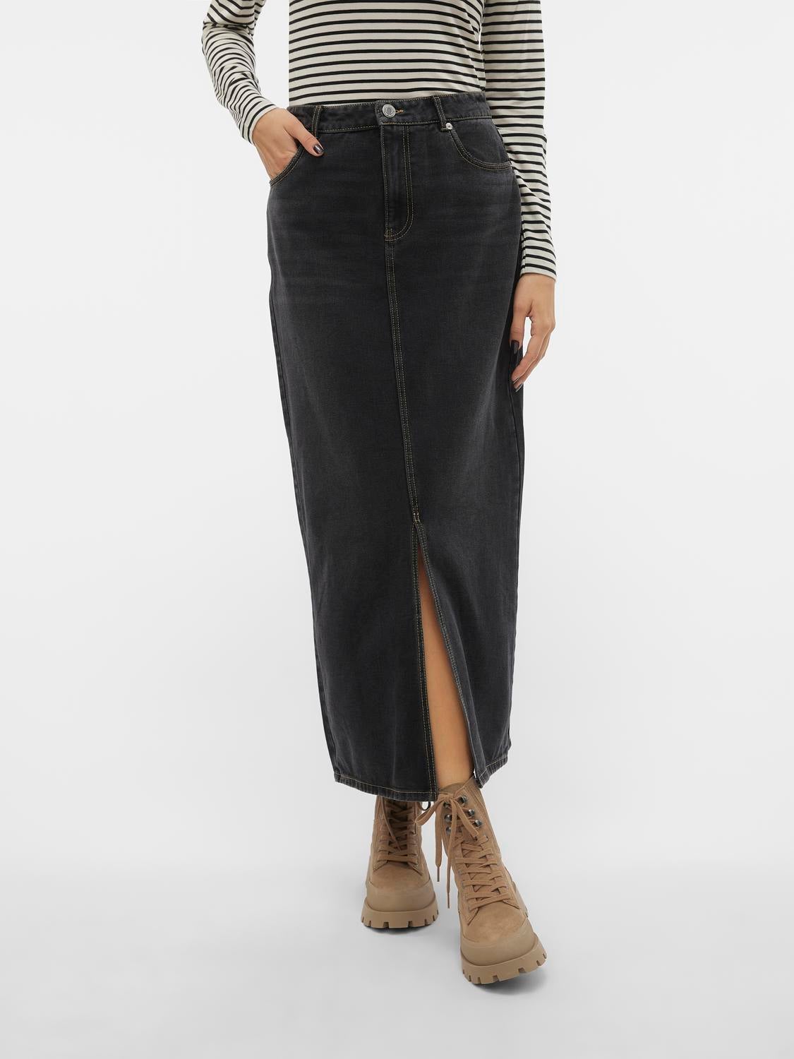 VMKYLE Hohe Taille Langer Rock