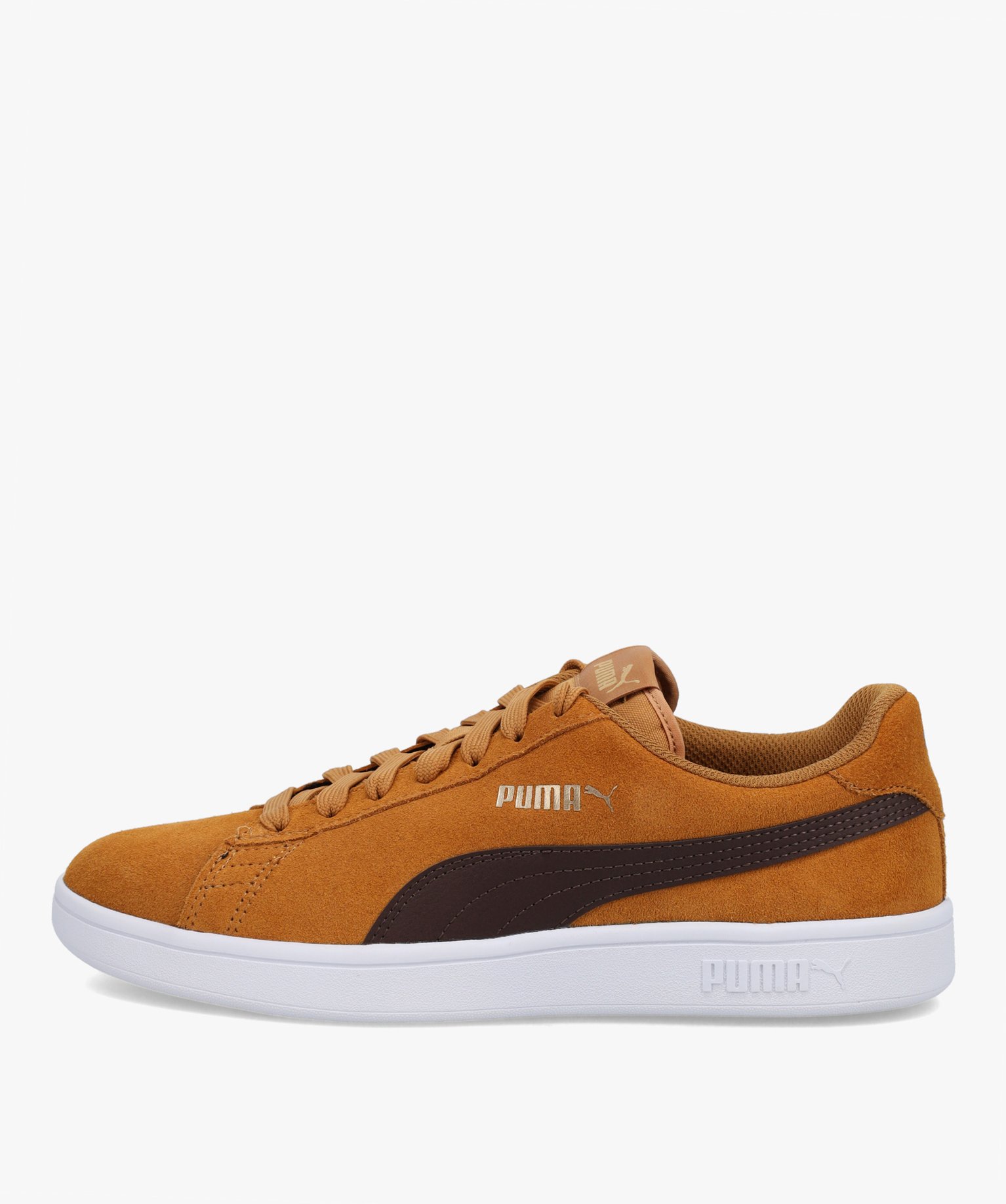 Baskets homme dessus cuir bicolore – Puma Smash camel | GEMO