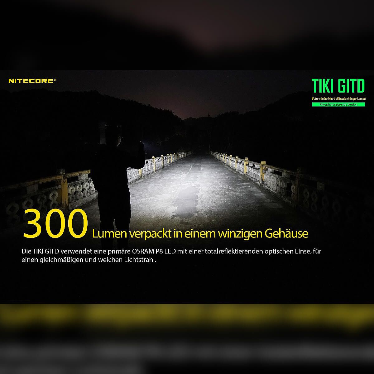 LED Lampe TIKI GTID - Glow in the dark