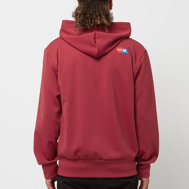 Comme des Garcons Play x The Artist Invader Hooded Zip Sweatshirt burgundy