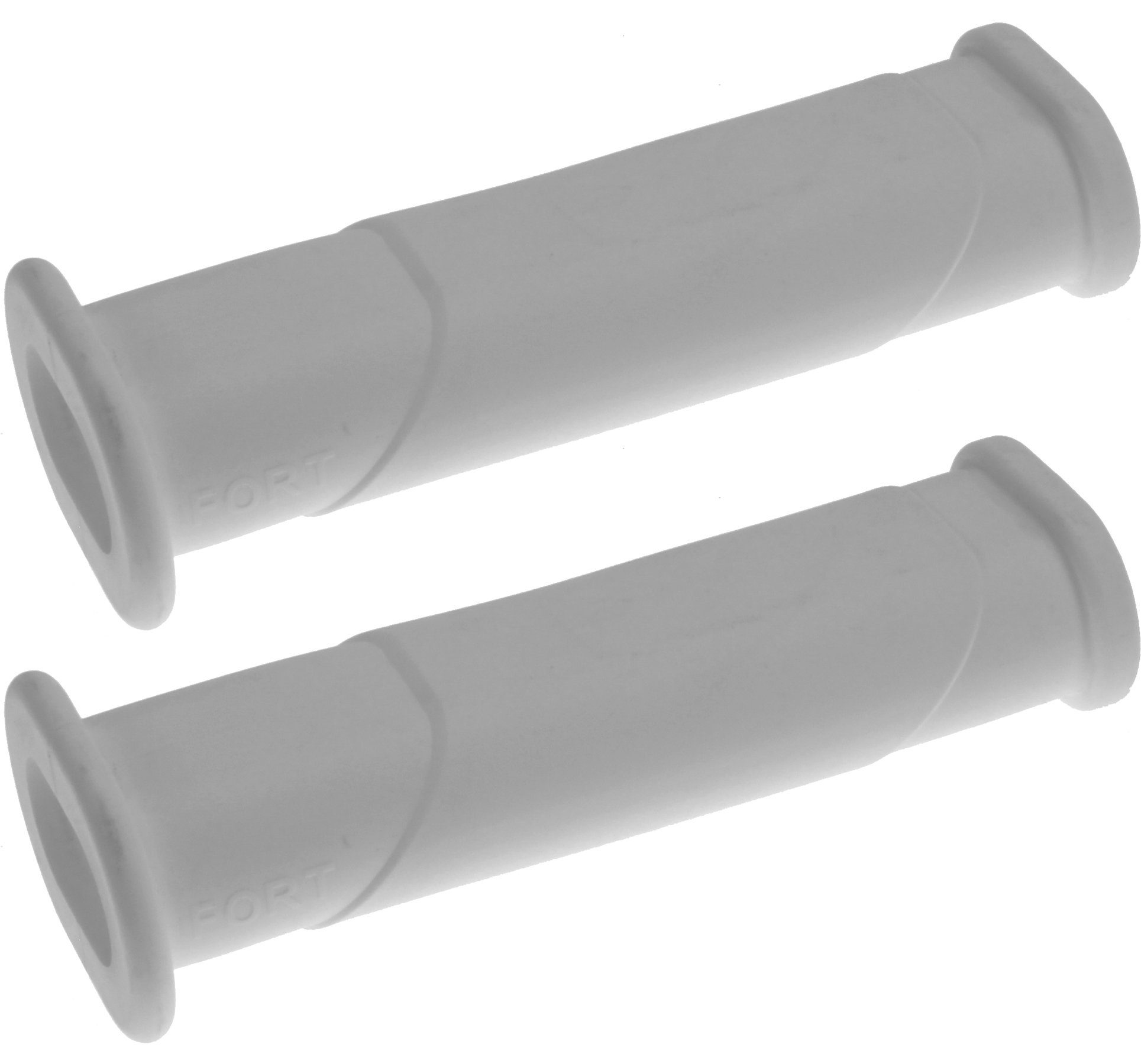 BigDean Schubkarre 2x Schubkarren Universal Griffe Oval 35x20 mm WEISS Schubkarrengriffe