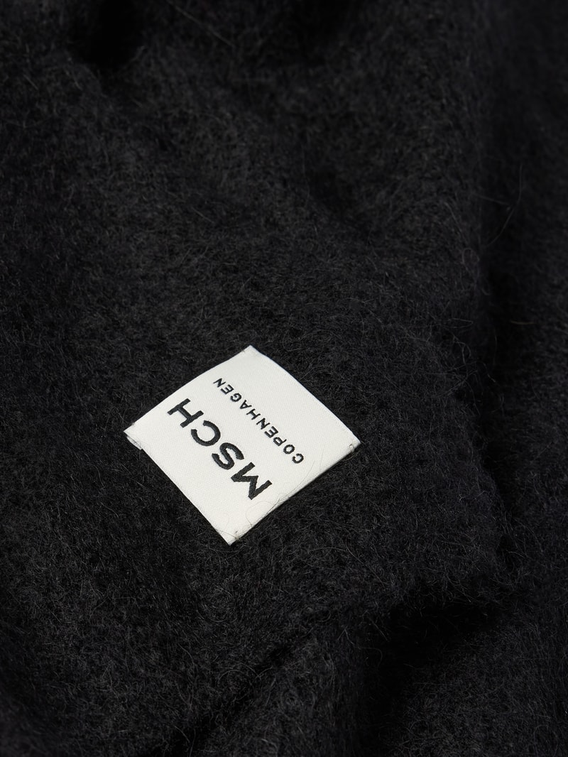 Schal mit Label-Print Modell 'Hope' in schwarz