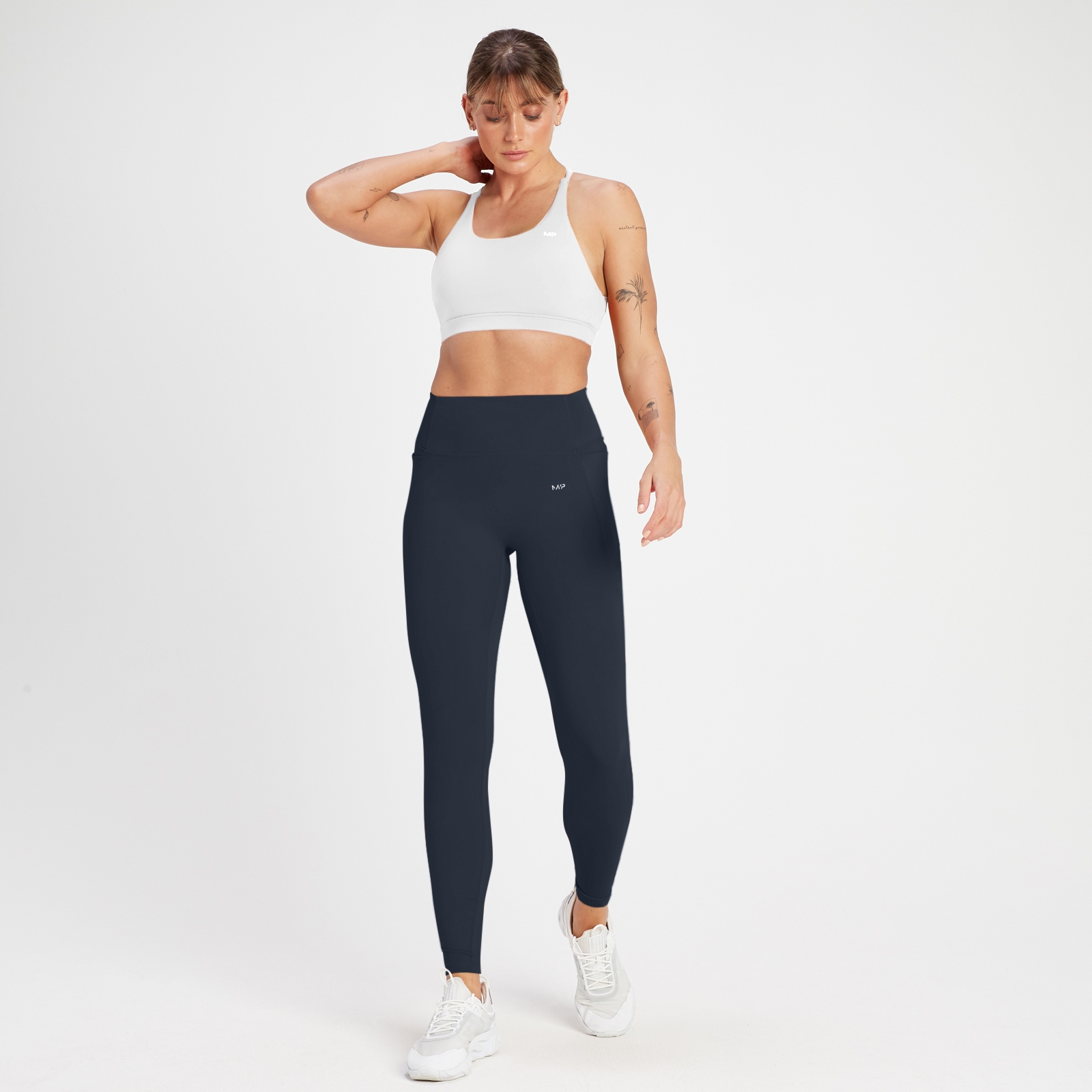 Brassière de sport à bretelles MP Adapt pour femmes - Blanc