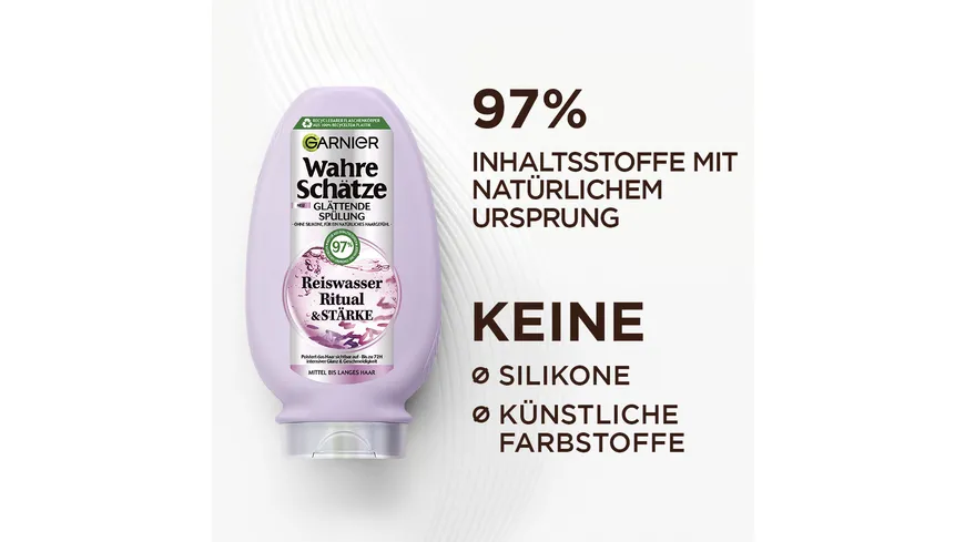 Garnier Wahre Schätze Glättende Spülung Reiswasser Ritual & Stärke 250 ml