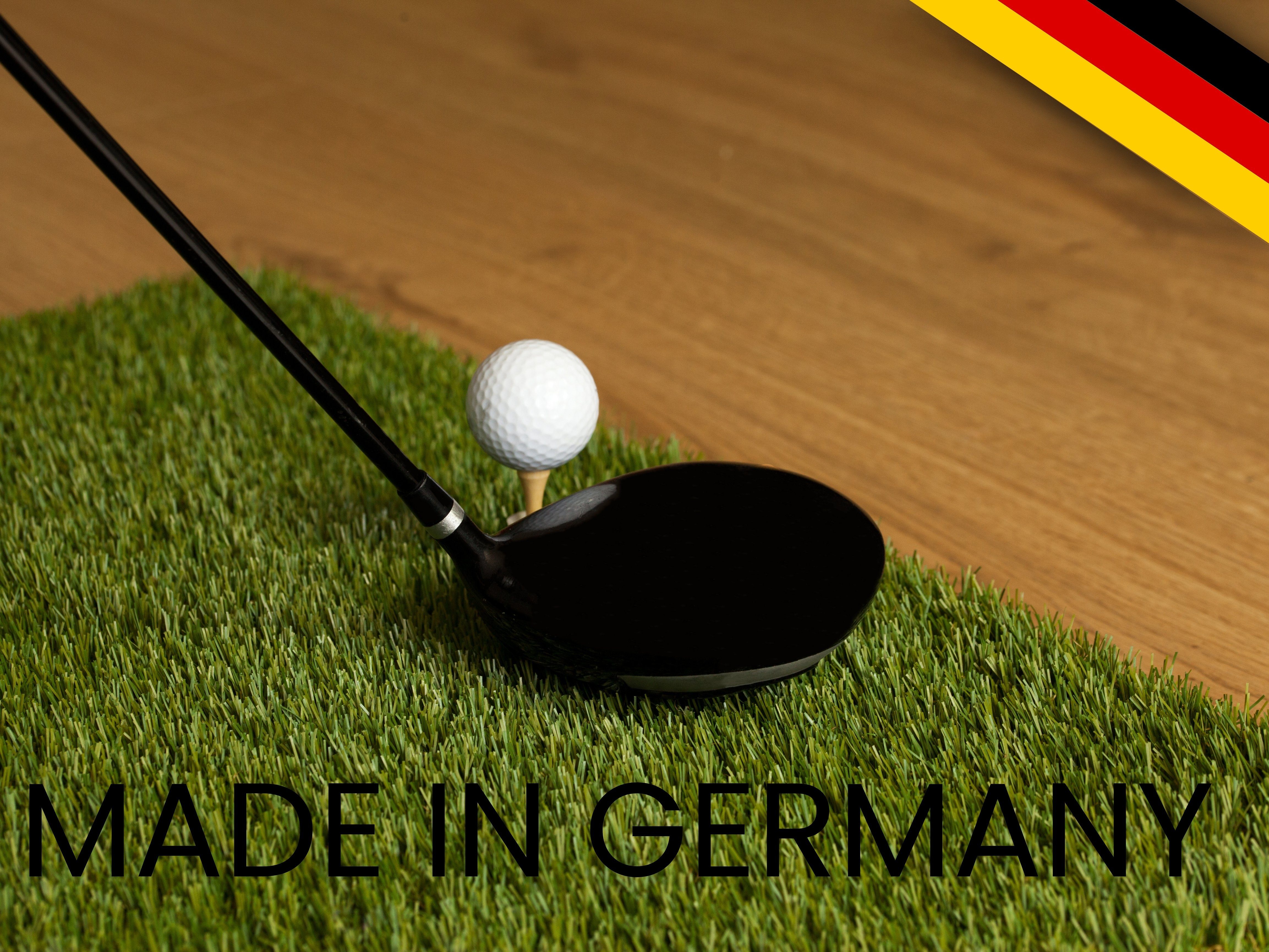 AMF Life Golf-Abschlagmatte Schlagunterlage (naturel, 85 x 65 x 4cm (Höhe inklusive. Filzboden), inkl. Tee + Teehalter verstellbar, Indoor Outdoor, tragbar, zusammenrollen, chippen, driven), Präzisionsabschlagmatte, strapazierfähig, flexibel, Golfsch