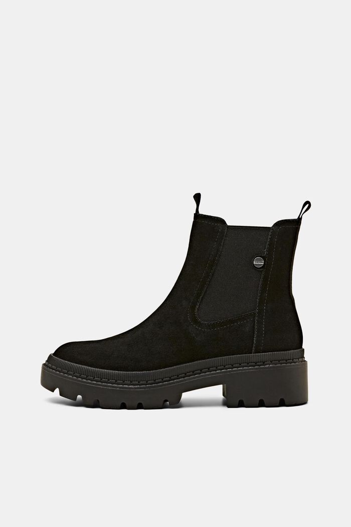 Boots aus echtem Veloursleder