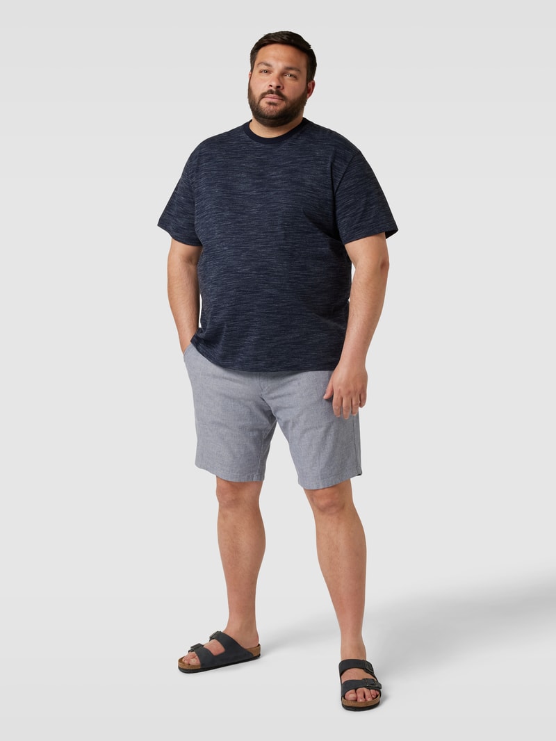 PLUS SIZE RegularFit Shorts mit Leinen Modell 'DAVE' in blau