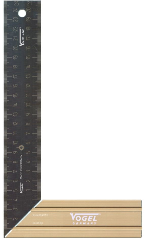 Vogel 504034-2 Zimmermannswinkel Aluminium 300 mm lasergeschnitten Typ B