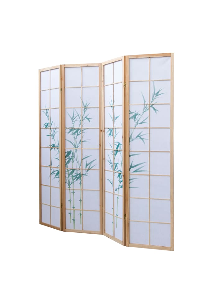 Homestyle4u 4-tlg. Paravent in Braun 176x175 günstig kaufen onesize
