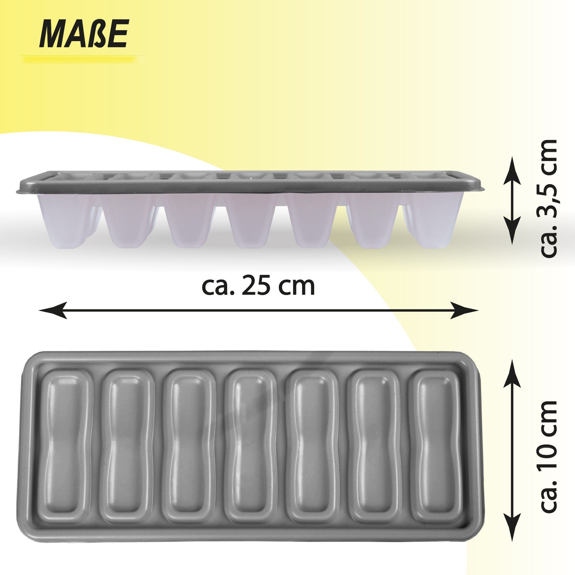 Bestlivings Frischhaltedose Vorratsdose Set, Eiswürfelform mit Deckel, Eiswürfelbox für Gefrierschrank, Cocktail, Whisky, Wasser, Limo