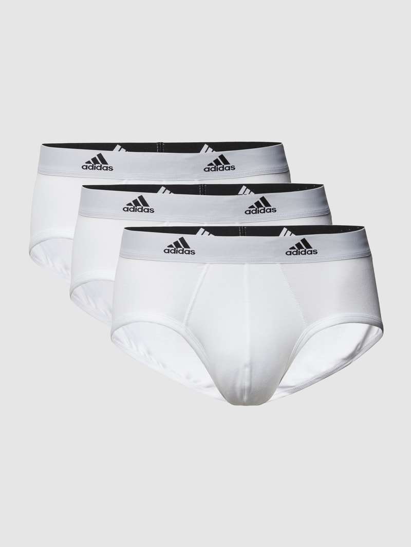 Trunks mit Label-Schriftzug im 3er-Pack in weiß