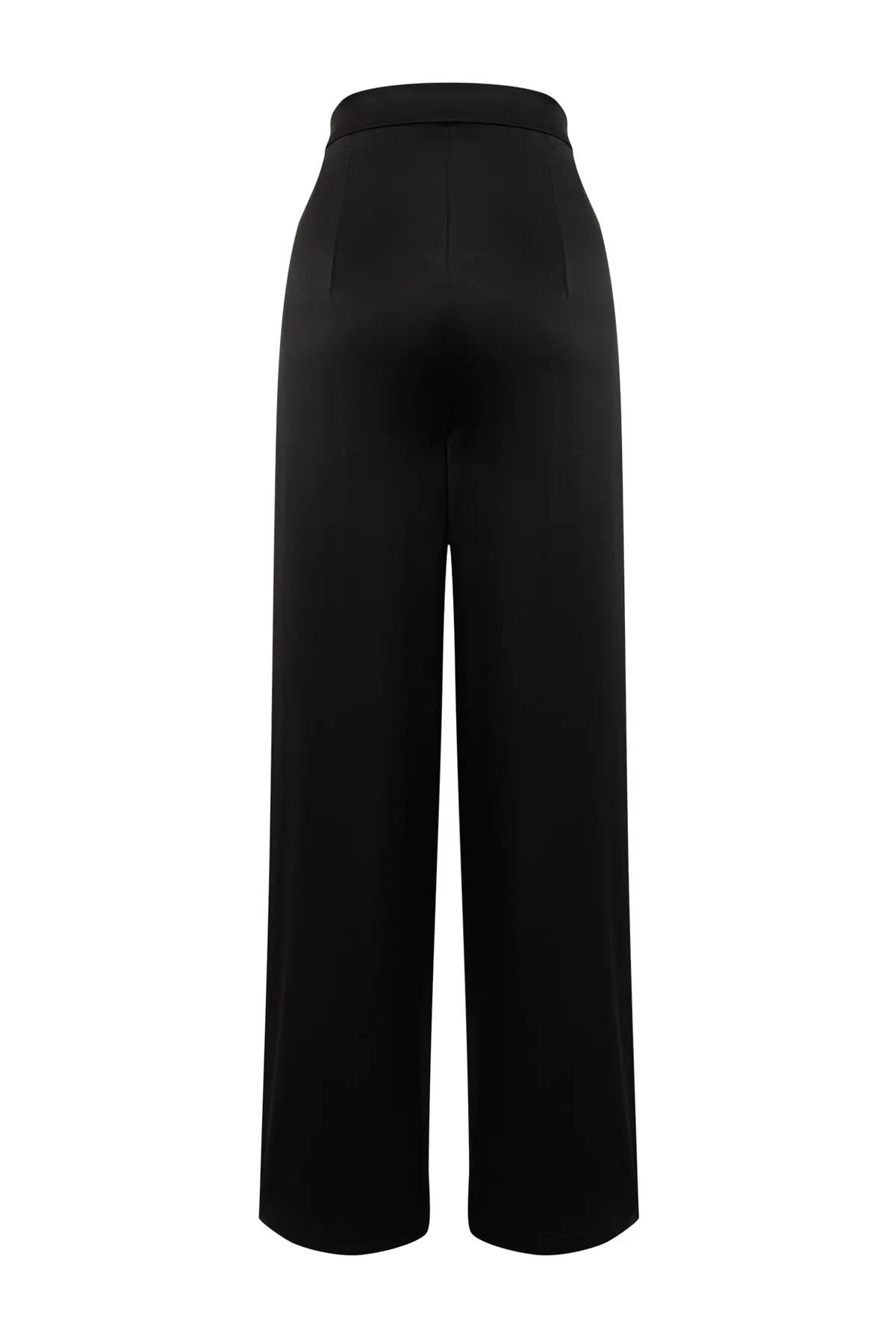 Trendyol Collection  Schwarze Satinhose mit weitem Bein