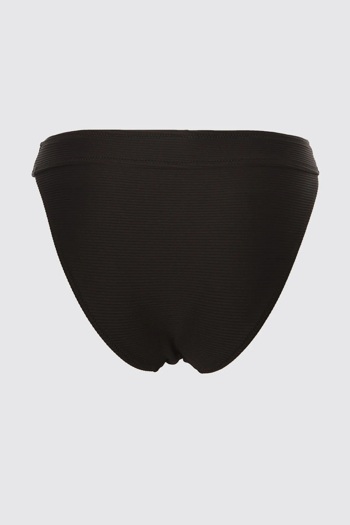 Trendyol Collection  Schwarze, strukturierte, reguläre Bikinihose mit hohem Beinausschnitt TBESS21BA0016