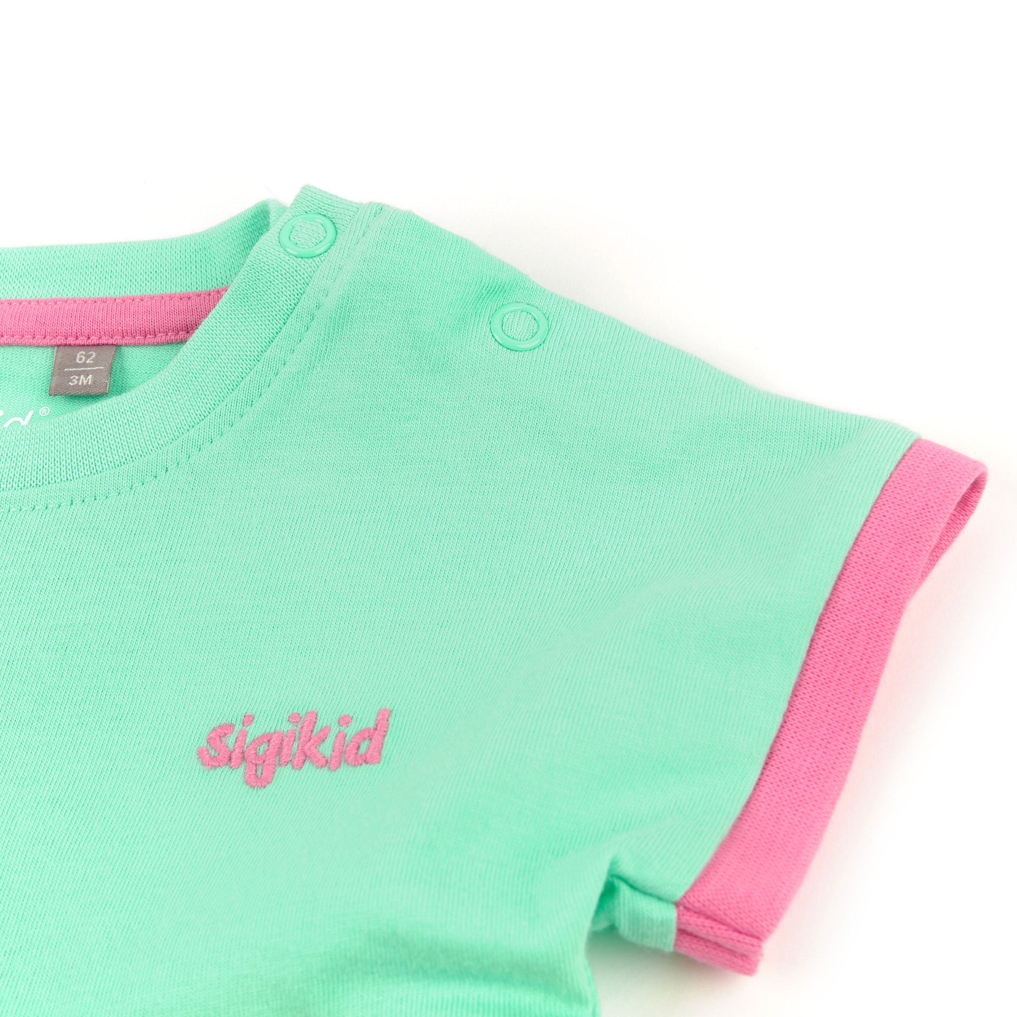 Babykleid Happy Wildlife grün/geringelt