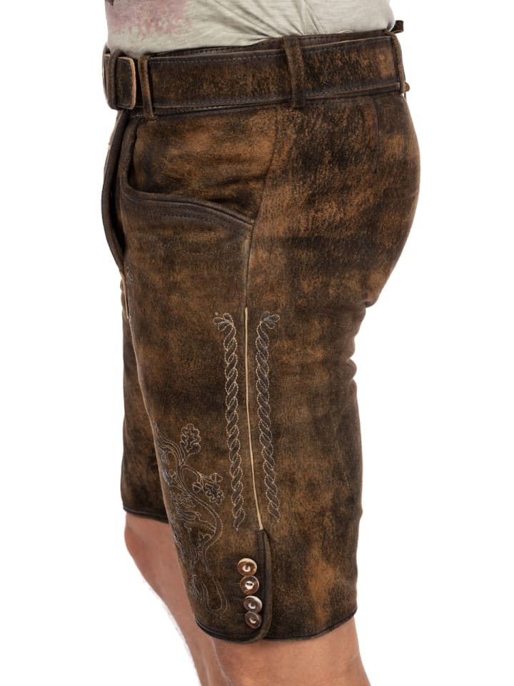 MADDOX Lederhose HORN in dunkelbraun günstig kaufen