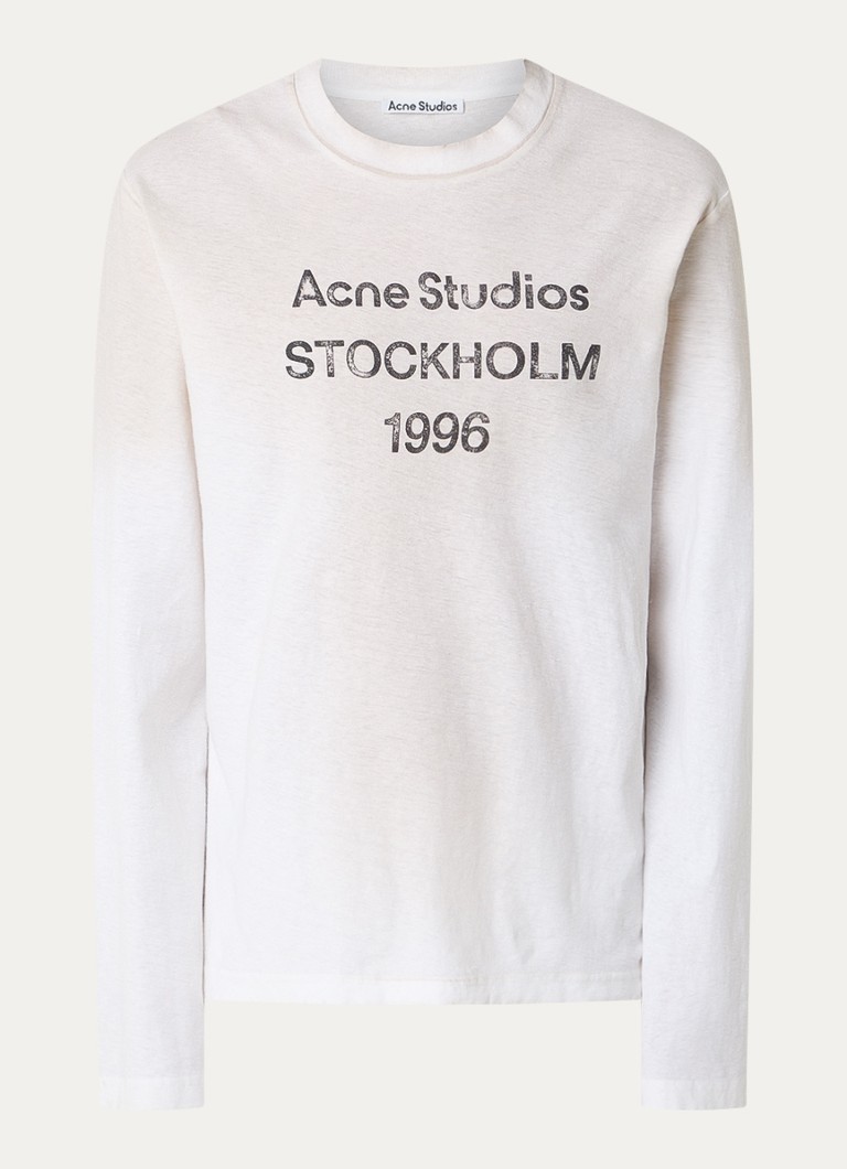 Acne Studios  Longsleeve met logoprint en destroyed afwerking
